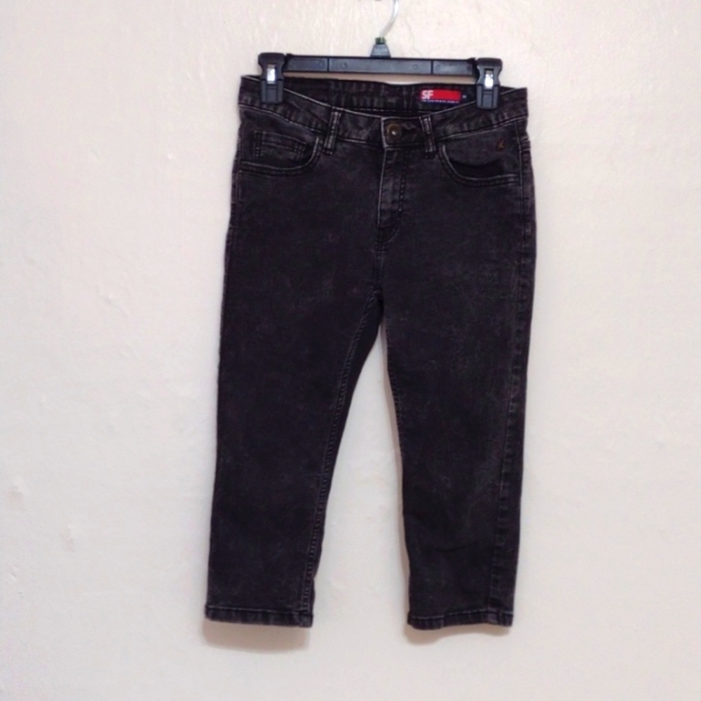 SF The San Frisco Jeans Co. Black Skinny Denim Capri Jeans Size 30